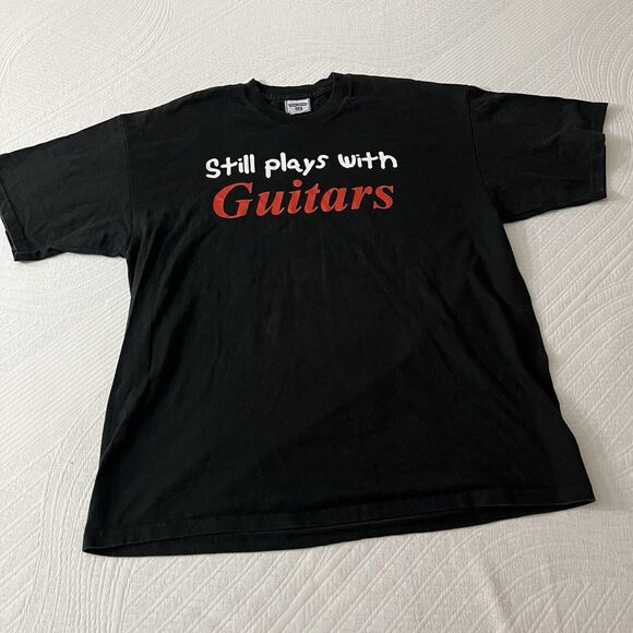 Vintage 00s LEE RINGSPUN mens STILL PLAYS WITH GUITARS T shirt size L - Picture 1 of 6